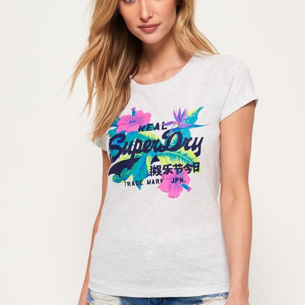 ☀️ Superdry Vintage Logo Hibiscus T-shirt